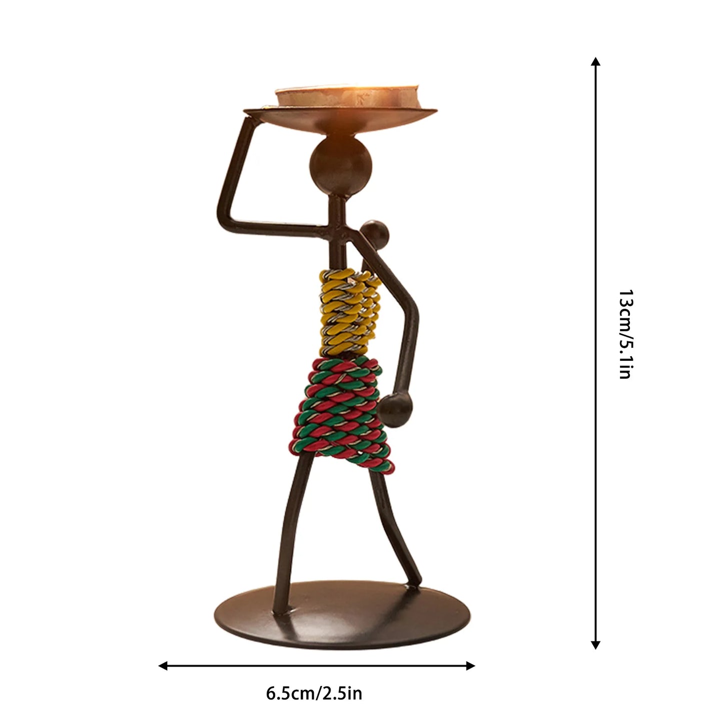 Elegant Metal Candle Holder for Home Decor - African Candlesticks for Decorative Chandeliers and Wedding Centerpieces