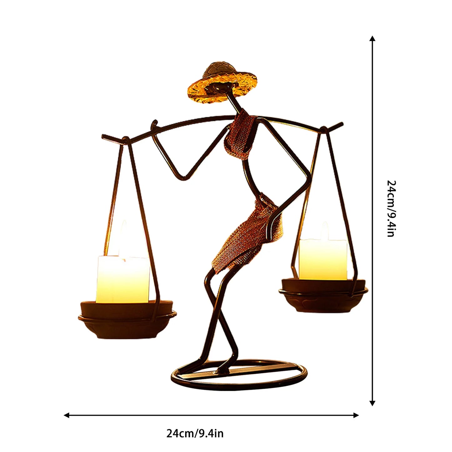 Elegant Metal Candle Holder for Home Decor - African Candlesticks for Decorative Chandeliers and Wedding Centerpieces