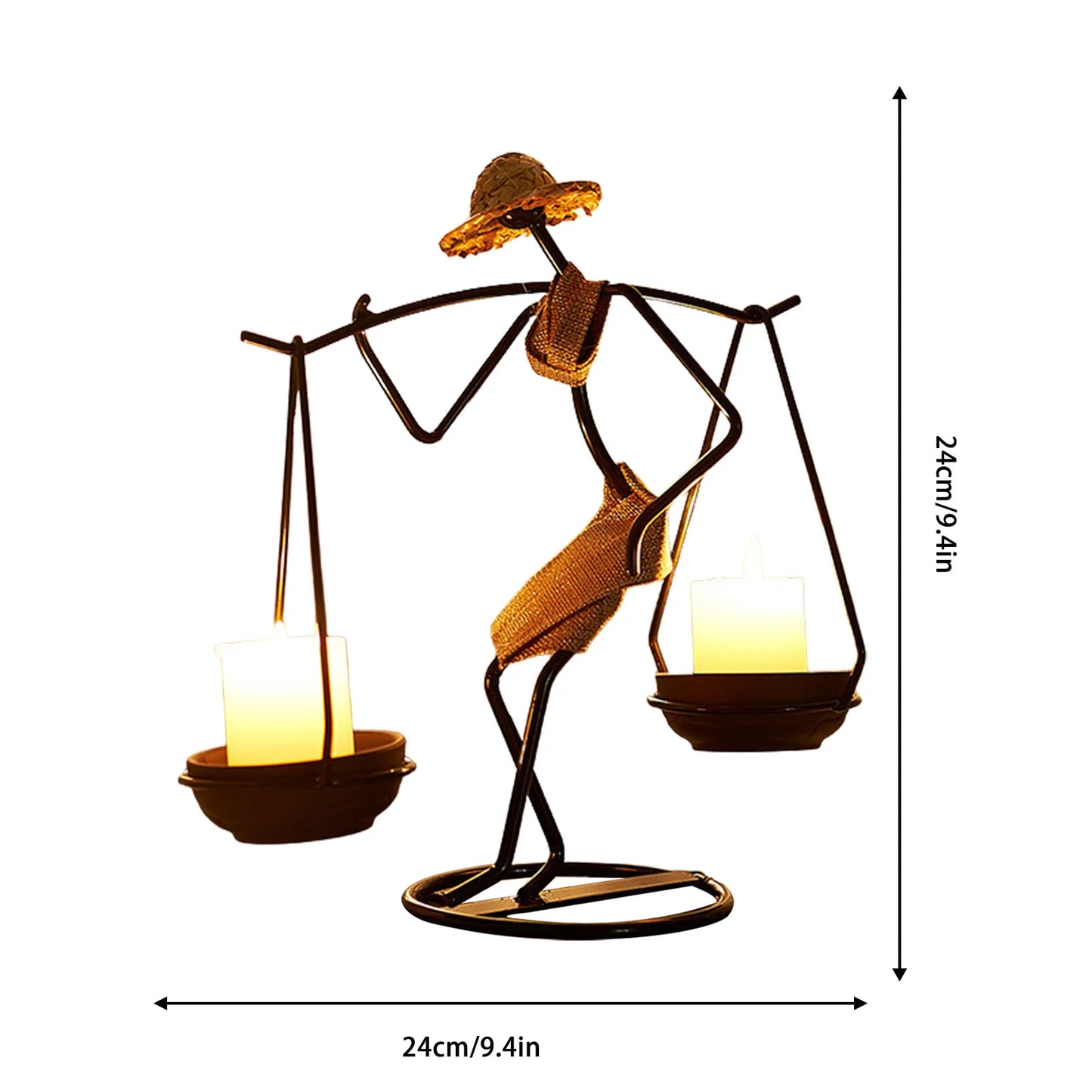 Elegant Metal Candle Holder for Home Decor - African Candlesticks for Decorative Chandeliers and Wedding Centerpieces