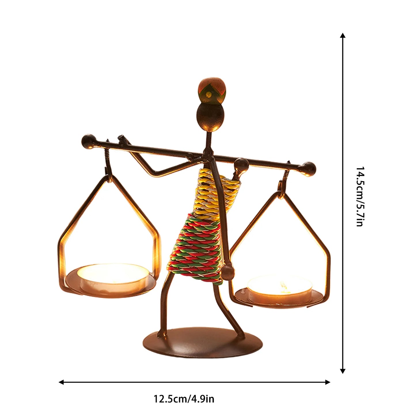 Elegant Metal Candle Holder for Home Decor - African Candlesticks for Decorative Chandeliers and Wedding Centerpieces