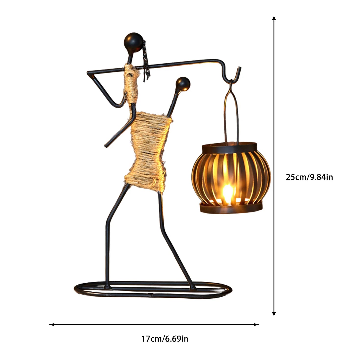 Elegant Metal Candle Holder for Home Decor - African Candlesticks for Decorative Chandeliers and Wedding Centerpieces