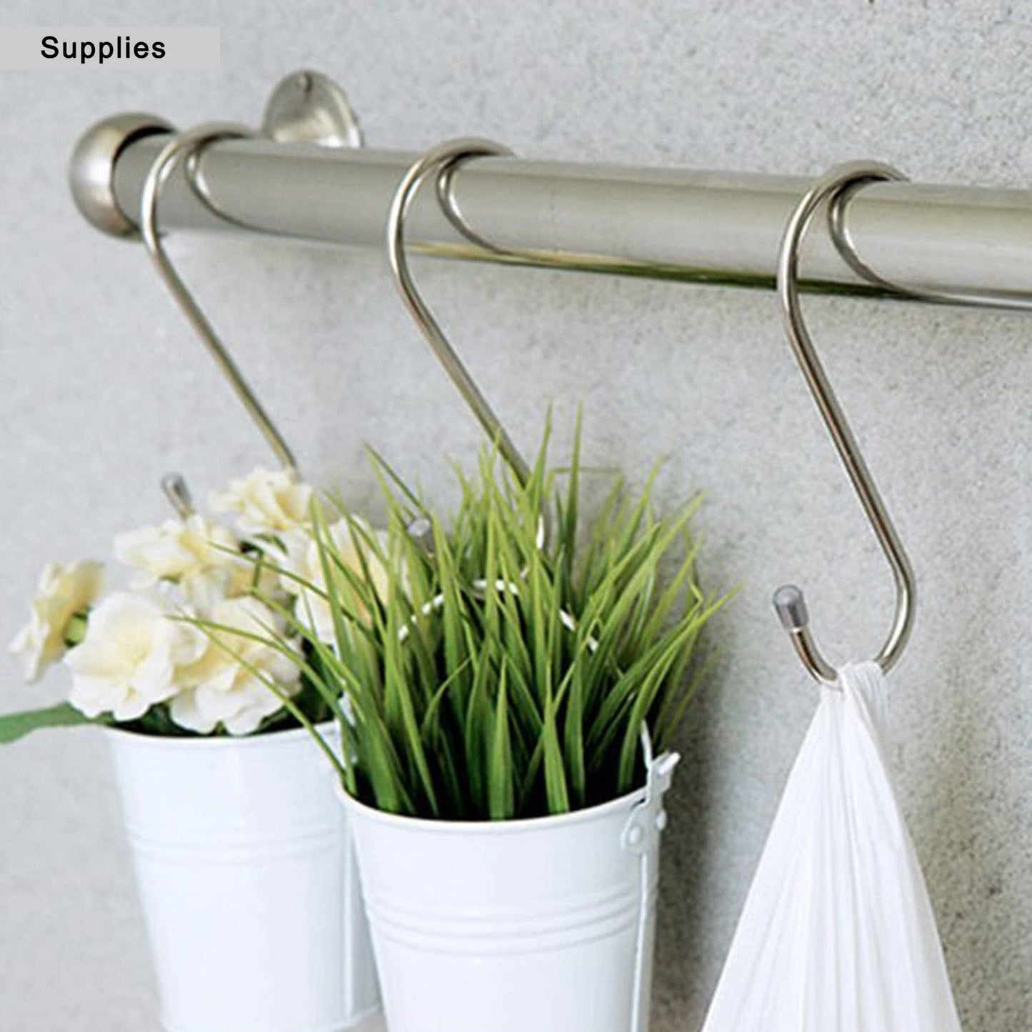 10-Pack Heavy-Duty Black S Hooks for Versatile Hanging Solutions in Kitchen, Bathroom, Bedroom, and Office - Ideal for Pans, Pots, Coats, Bags, and Plants (Small Size)