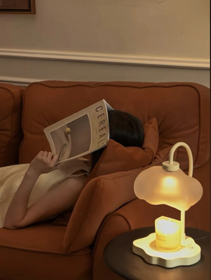 Elegant Cloud Candle Warmer Lamp with Timer for Large Candles