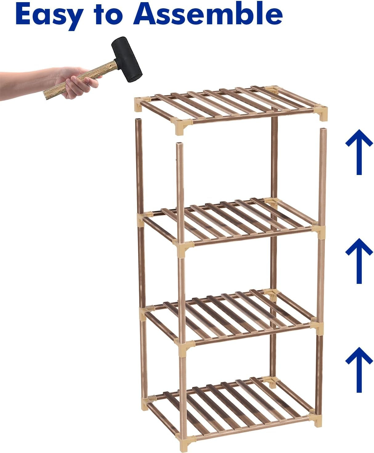 New England 4-Tier Wooden Plant Stand for Indoor/Outdoor Use, Perfect for Living Room, Patio, or Balcony - Supports Multiple Plants, Ideal Gift for Plant Lovers