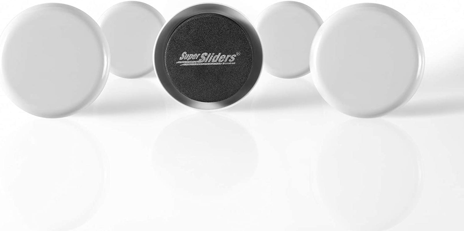 2.5-Inch Round Reusable Furniture Sliders for Carpet - Easy Mobility and Surface Protection, Gray (Set of 8)