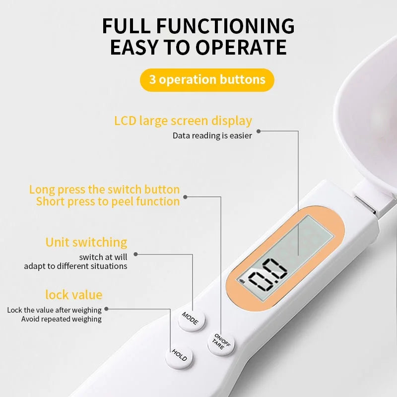 Digital Kitchen Scale 500g x 0.1g with LCD Display - Precision Measuring Tool for Food, Flour, Milk, and Coffee