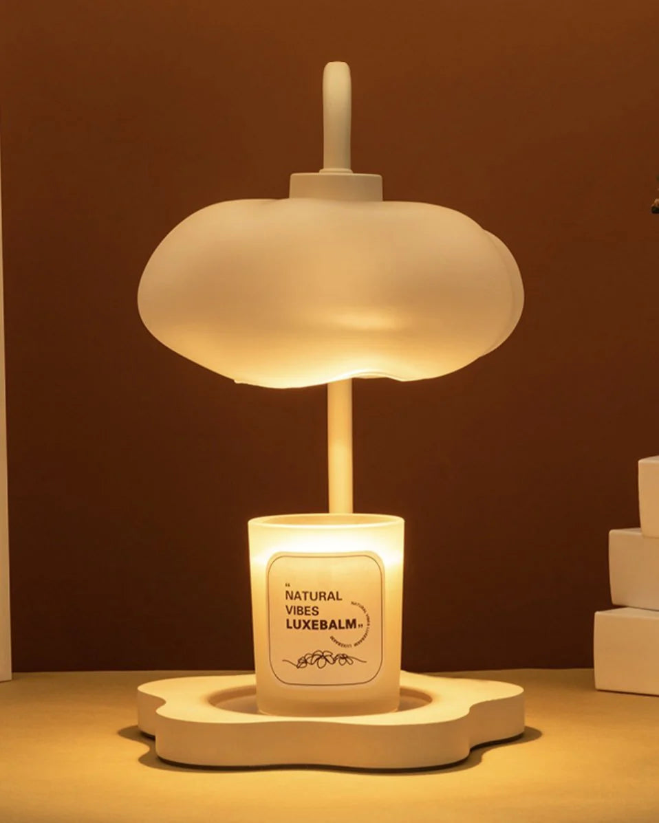 Elegant Cloud Candle Warmer Lamp with Timer for Large Candles