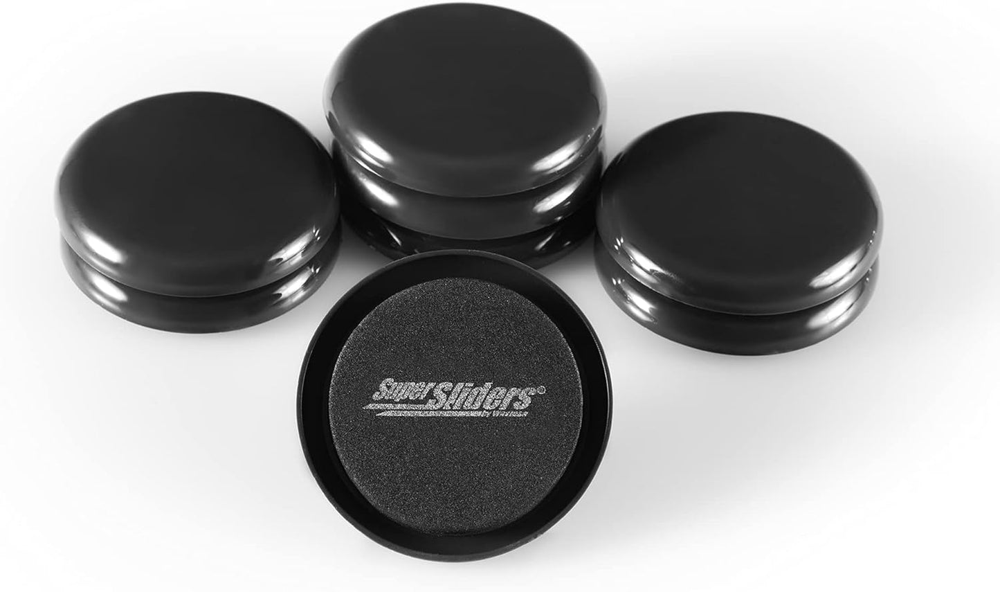 2.5-Inch Round Reusable Furniture Sliders for Carpet - Easy Mobility and Surface Protection, Gray (Set of 8)