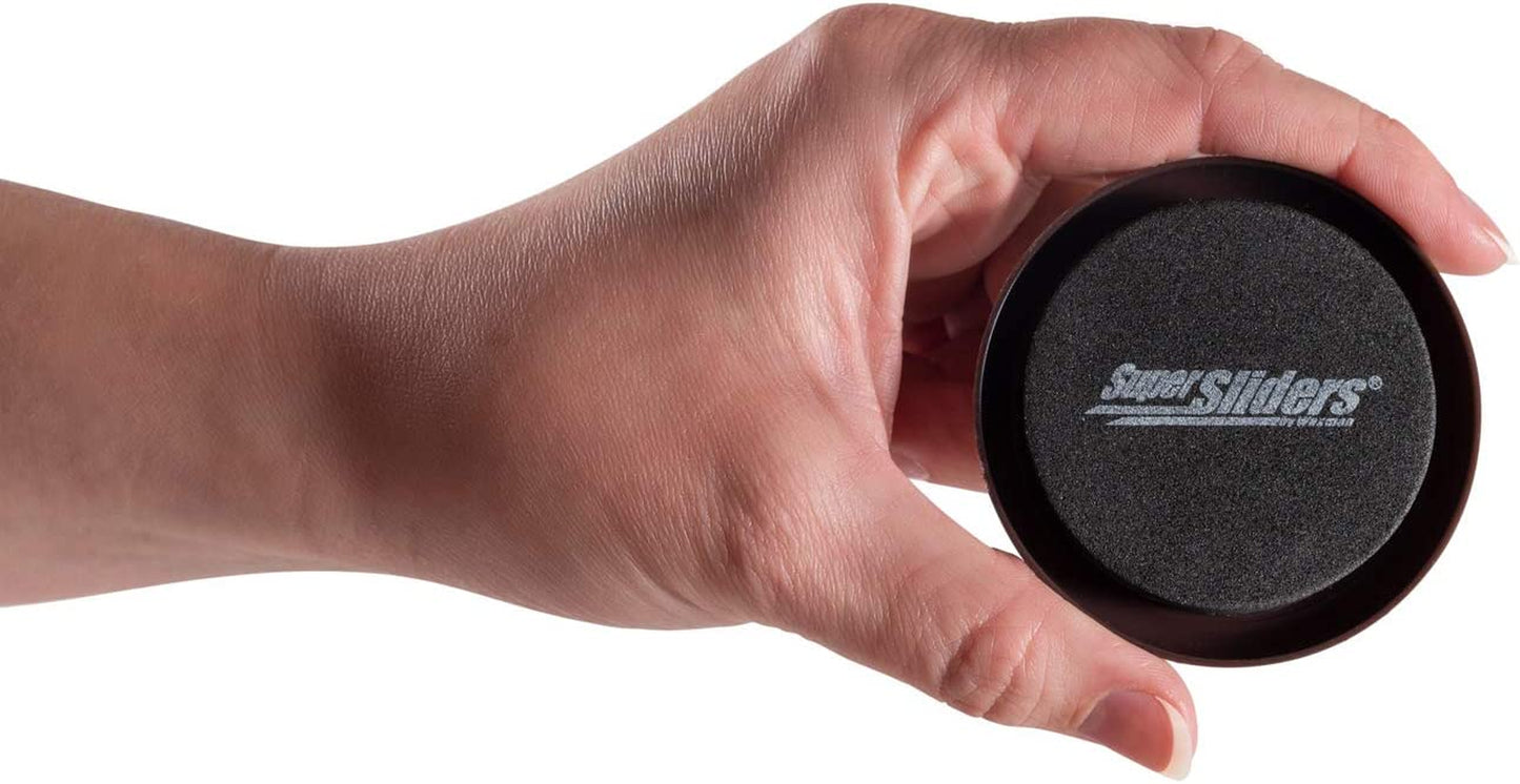 2.5-Inch Round Reusable Furniture Sliders for Carpet - Easy Mobility and Surface Protection, Gray (Set of 8)