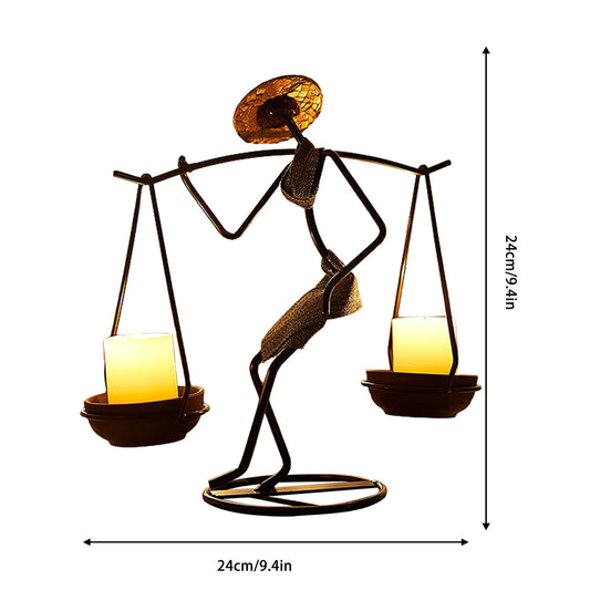 Elegant Metal Candle Holder for Home Decor - African Candlesticks for Decorative Chandeliers and Wedding Centerpieces