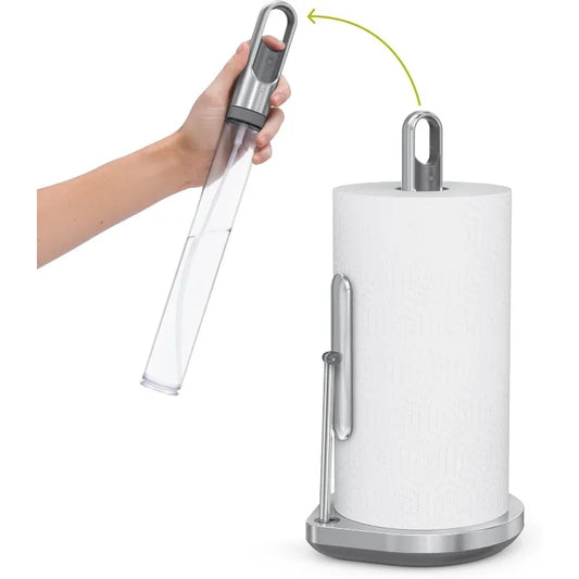 Brushed Stainless Steel Standing Paper Towel Dispenser with Spray Pump
