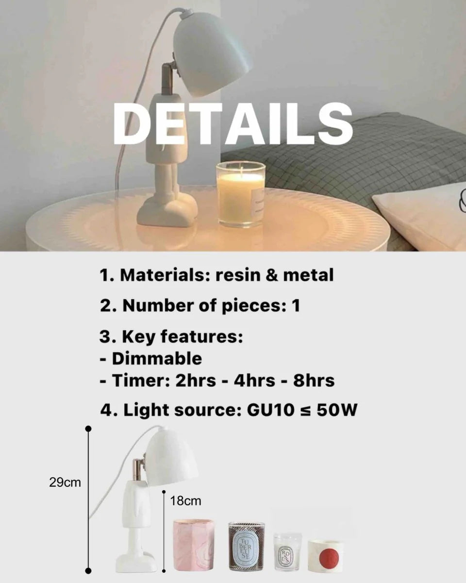 Electric Candle Warmer Lamp for Large Candles by Lil Robot