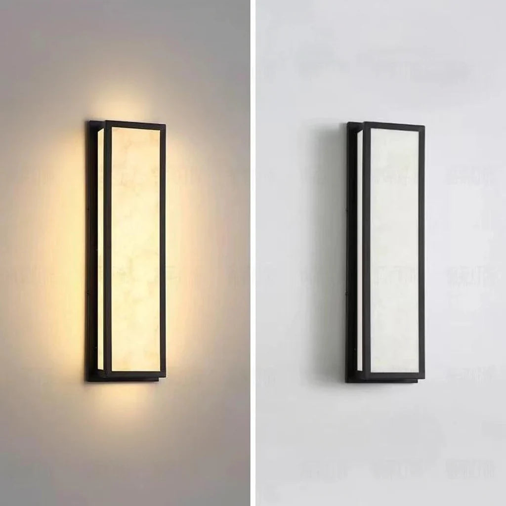 IP65 Rated Waterproof Marble Exterior Wall Sconce for Front Porch Lighting