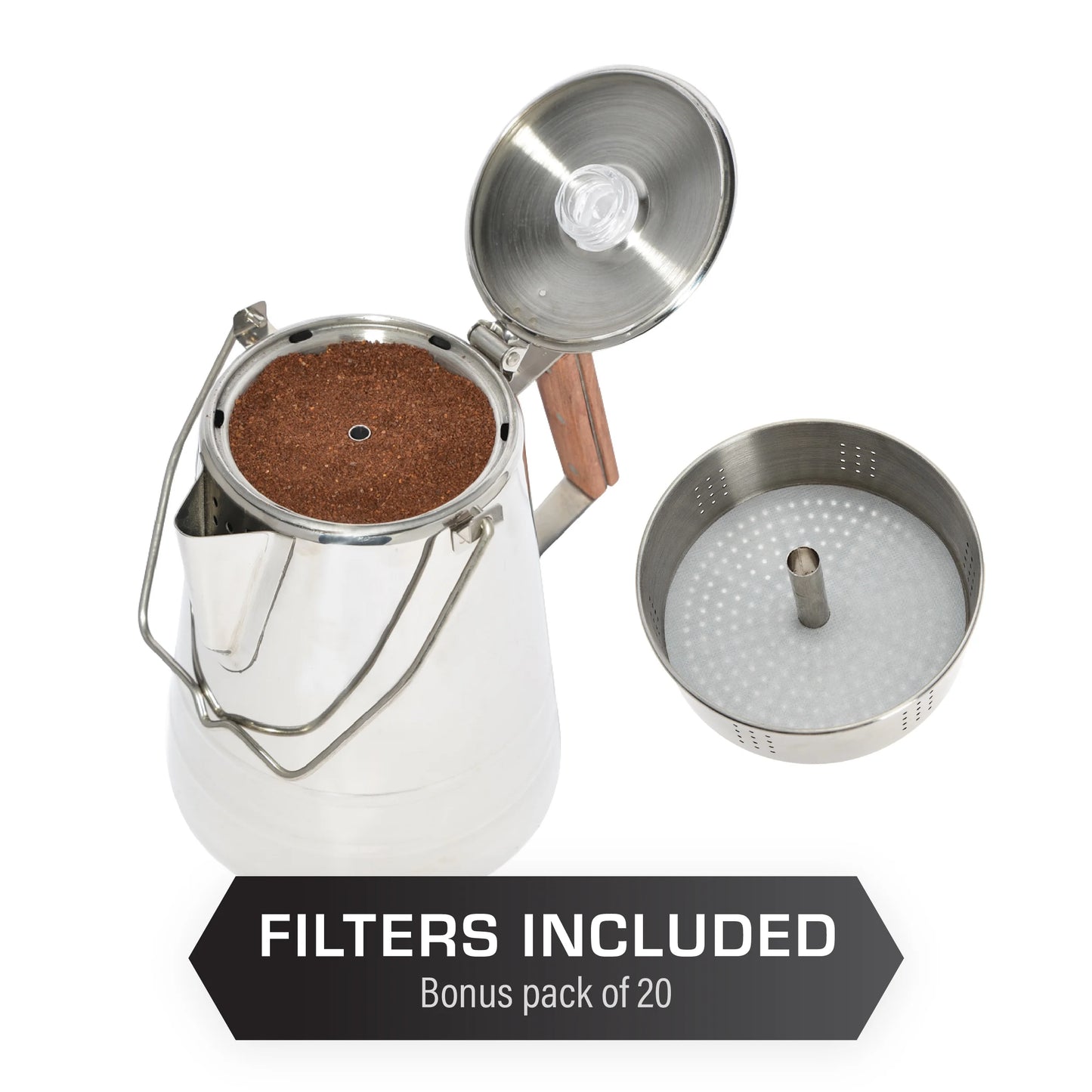 Scoutmaster 24-Cup Stainless Steel Coffee Percolator